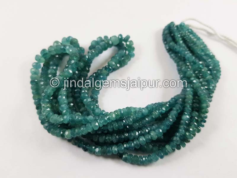 Blue Grandidierite Faceted Roundelle Beads